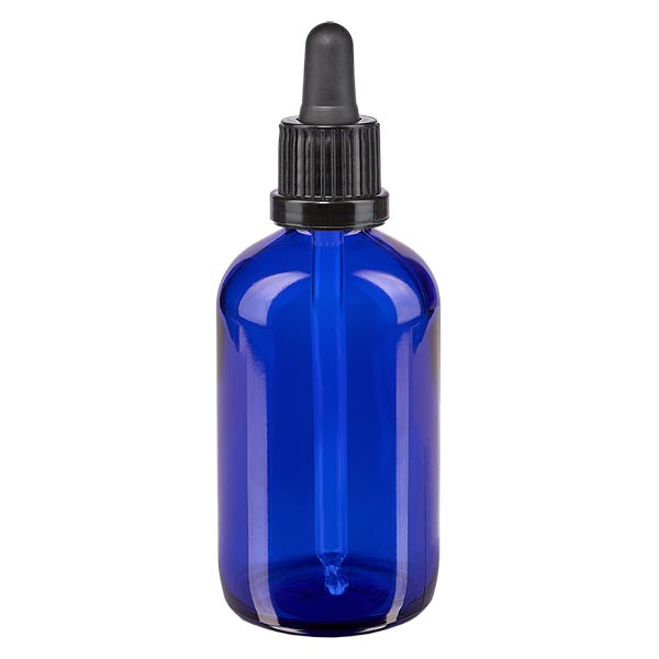 Apothekenfl- blau 100ml Pipette schwarz OV