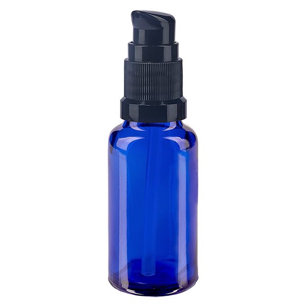 Apothekenfl- blau 20ml Pumpverschluss schwarz St