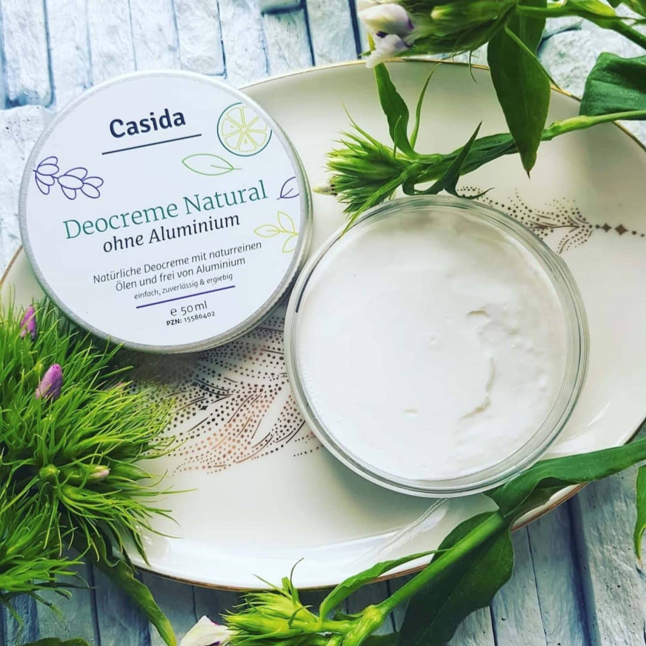 Casida(R) Deocreme - Natrliches Deo ohne Aluminium - Zuverlssige Deo Alternative mit 24h Langzeitschutz - Natural Deodorant made in Germany - 50 ml